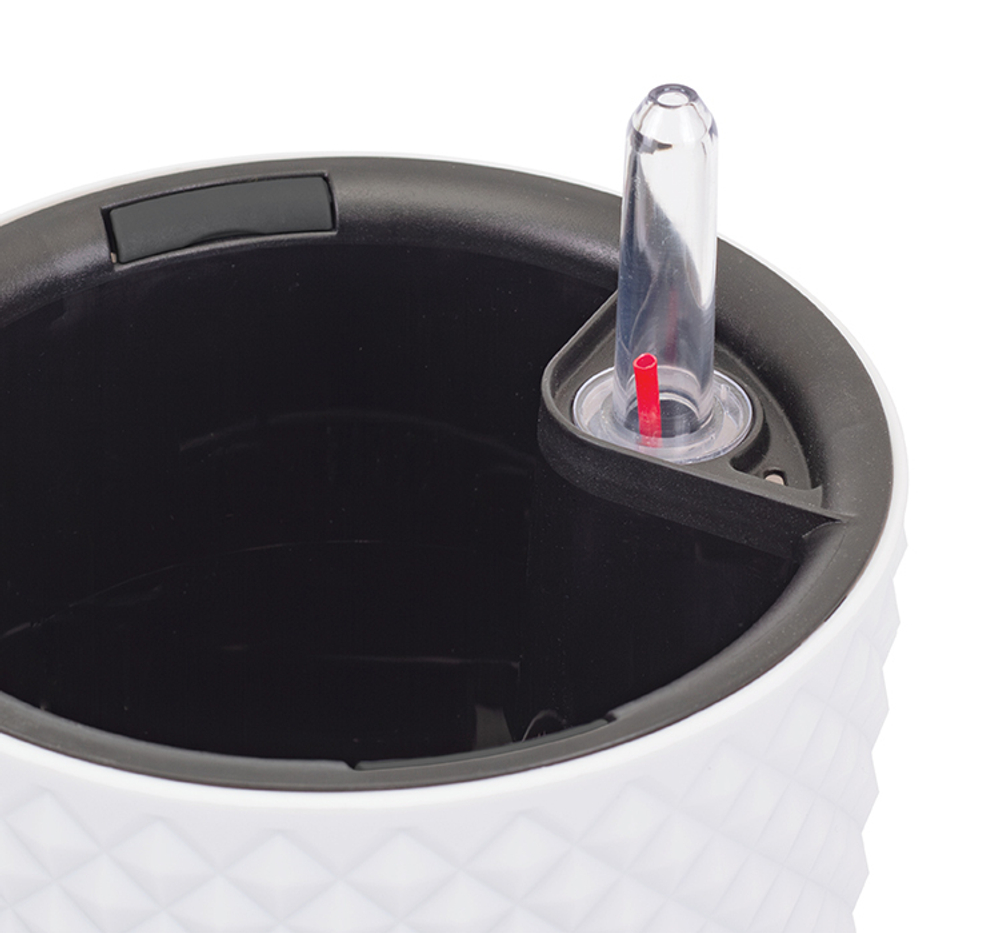 Кашпо ФАСЕТ 2л D150мм H=140мм вставка и автополив, с индикатором уровня воды