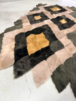 Меховой Коврик прикроватный накидка на кресло из овчины