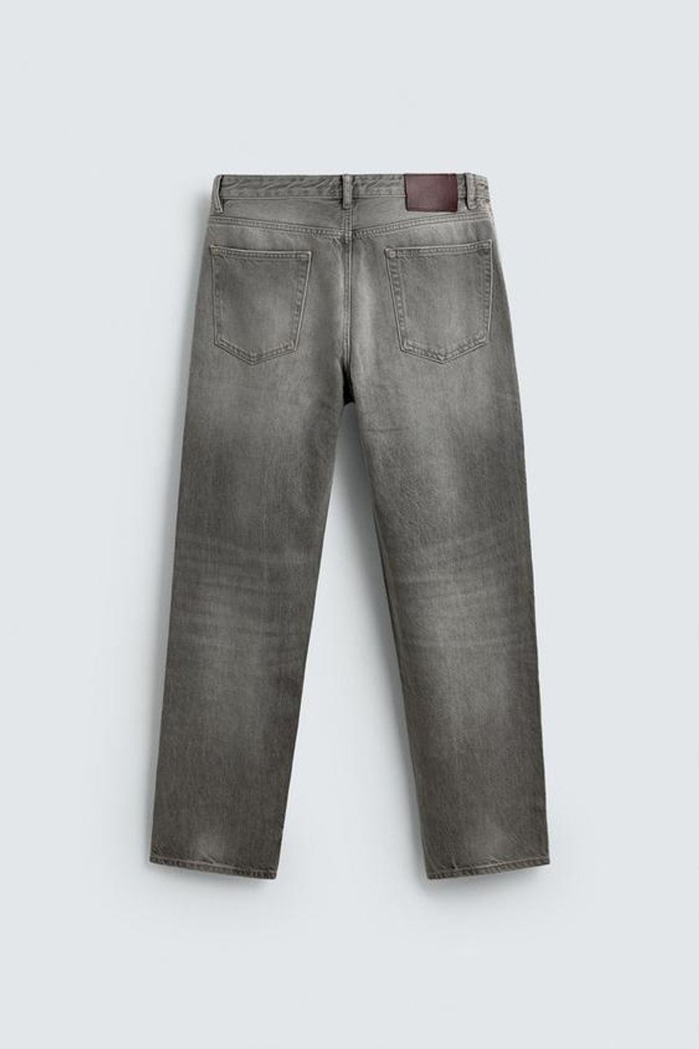 ZARA ДЖИНСЫ STRAIGHT FIT, СЕРЫЙ