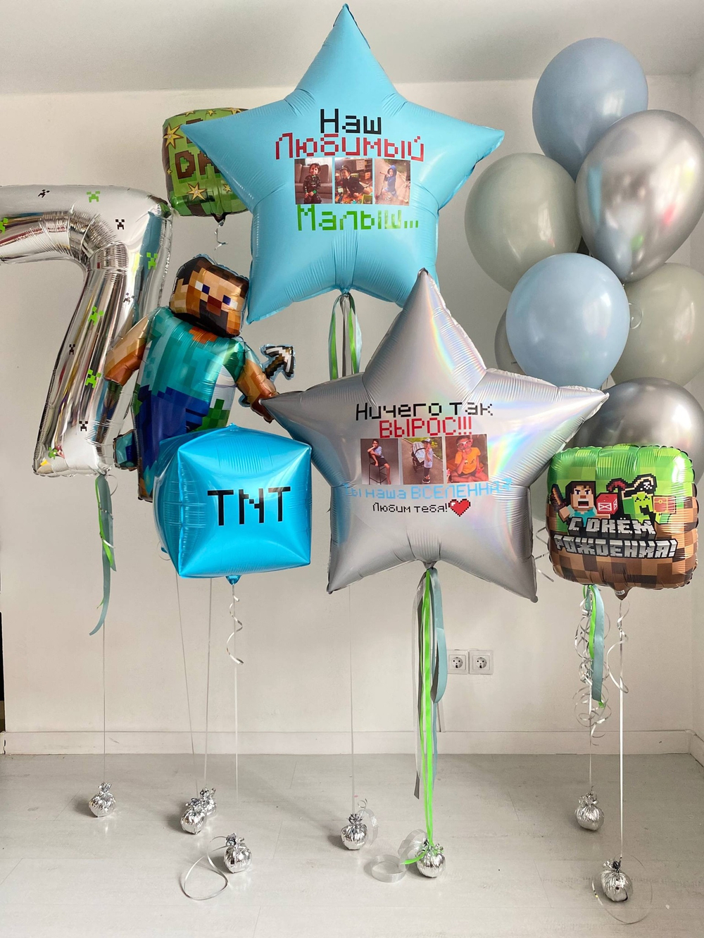 Воздушные шары Майнкрафт №3662