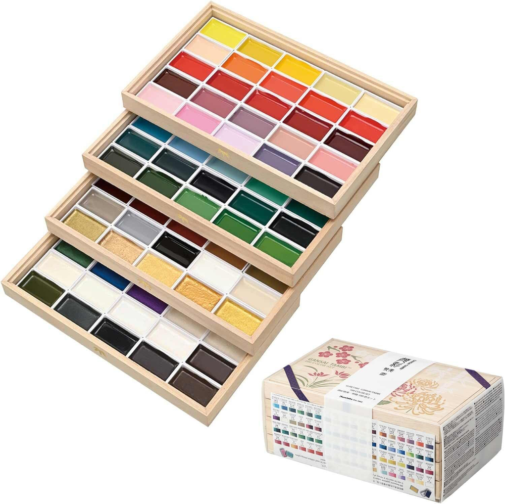 Kuretake Gansai Tambi 100 цветов