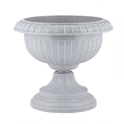 Вазон на ножке большой D 395 мм 9,5 л, светлый камень