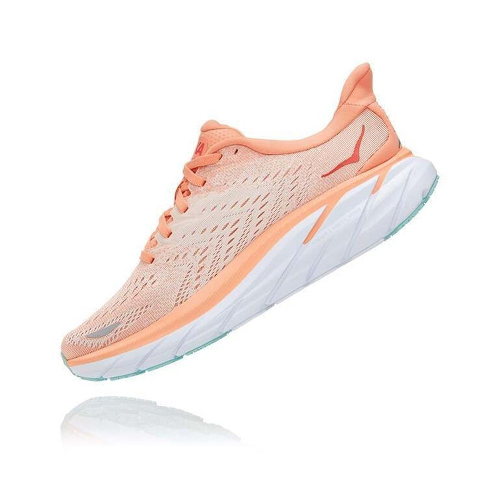 Кроссовки женские HOKA W CLIFTON 8 Cantaloupe / Silver Peony