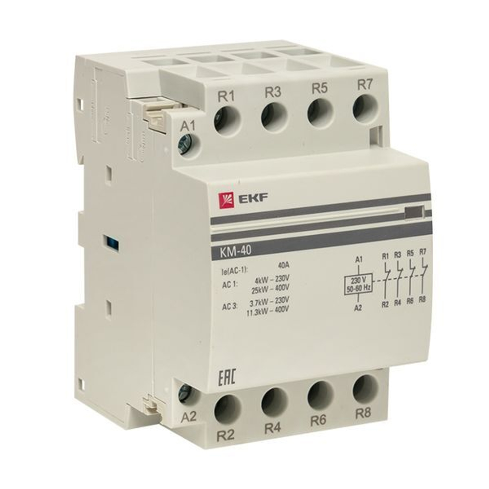 Контактор модульный КМ 40А 4NC (3 мод,) EKF PROxima