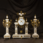 Каминный часовой гарнитур в стиле Людовика XVI