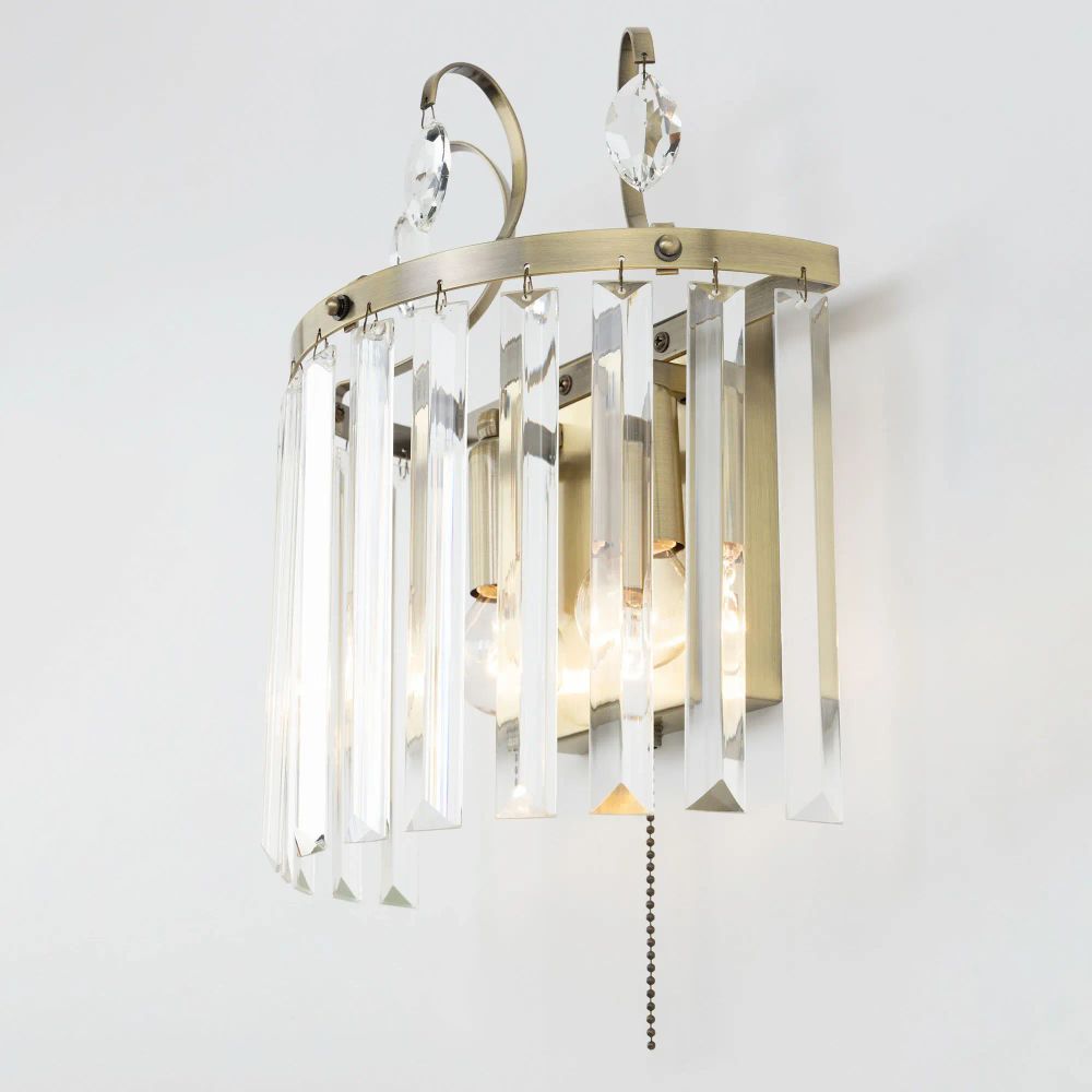 Citilux Инга CL335323 Бра хрустальное с выключателем Бронза