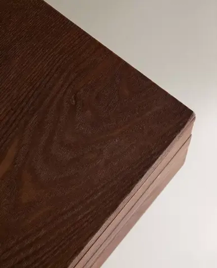 ZARA HOME БОЛЬШАЯ ДЕРЕВЯННАЯ ШКАТУЛКА ДЛЯ ДРАГОЦЕННОСТЕЙ, КОРИЧНЕВЫЙ