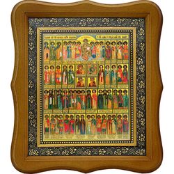 Собор всех святых целителей . Икона на холсте.