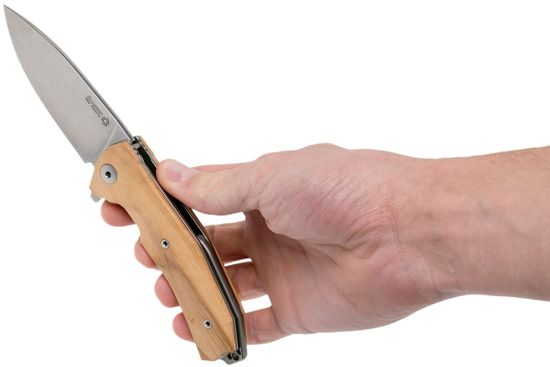 Складной нож Lion Steel "KUR" L/KUR UL c клинком из стали Uddeholm Sleipner®, рукоять дерево (Олива)