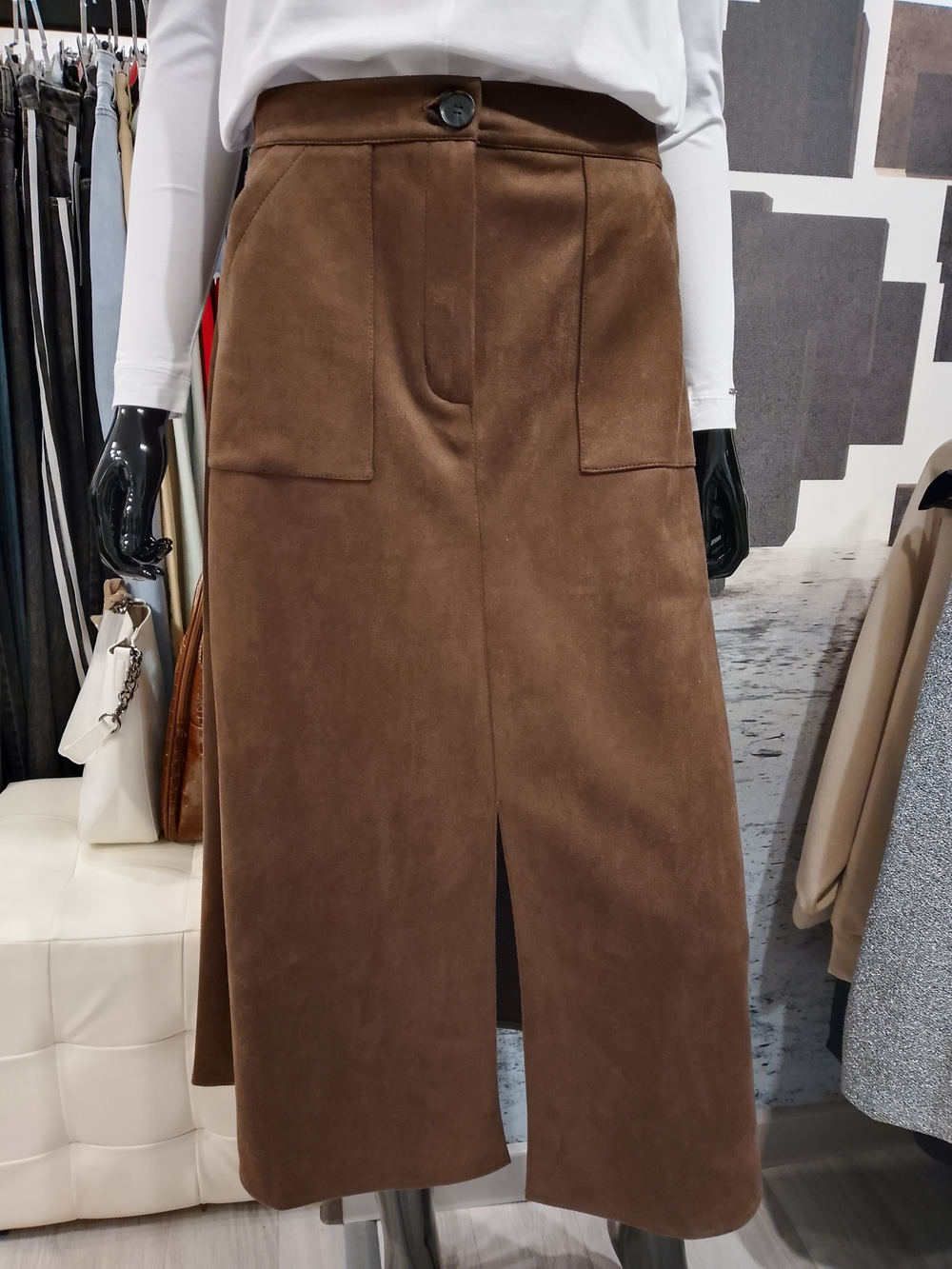 Юбка замшевая