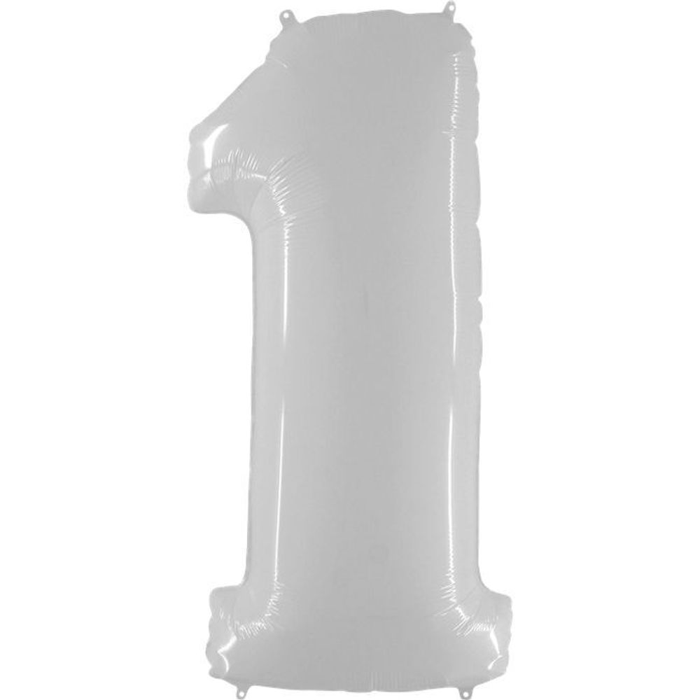 Gr (40&#39;&#39;/102 см) Цифра, 1, Белый, 1 шт.