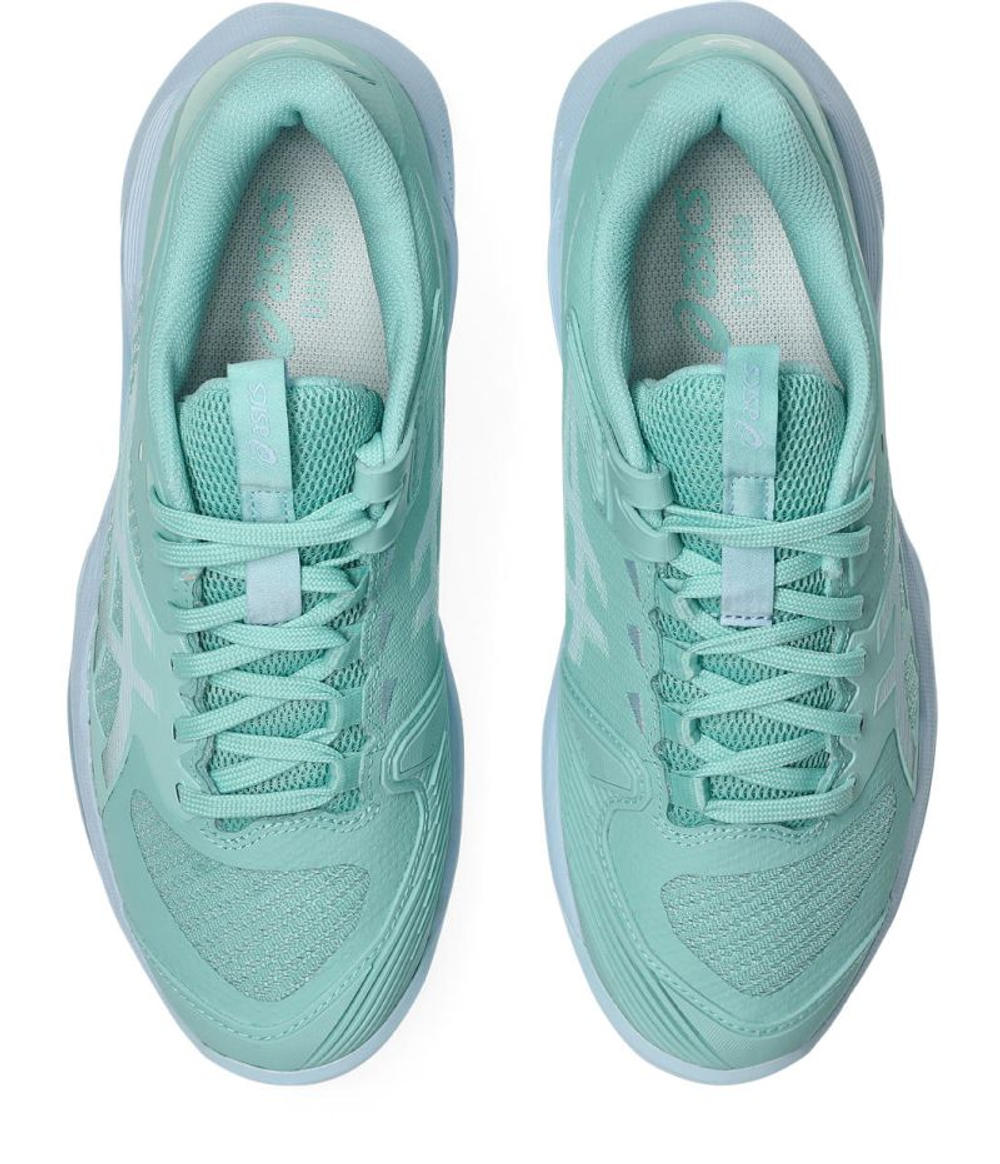 Женские Кроссовки теннисные Asics Solution Speed FF 4 Clay - oasis green/light blue