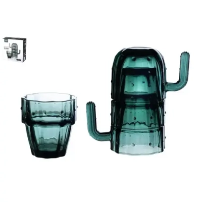 Набор стаканов240мл кактус