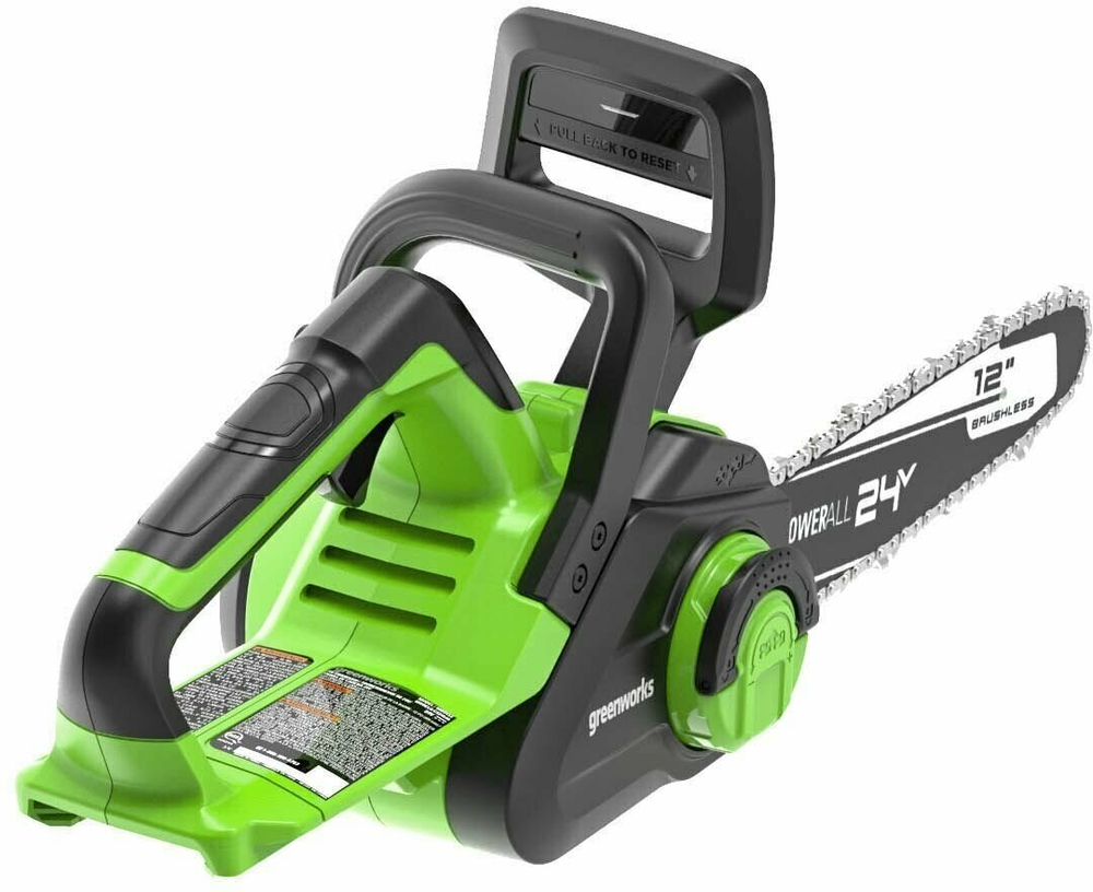 Цепная пила аккумуляторная GREENWORKS GD24CS30 24В,3/8-1,1-45,30см,б/щ,без АКБ и ЗУ (2007007)