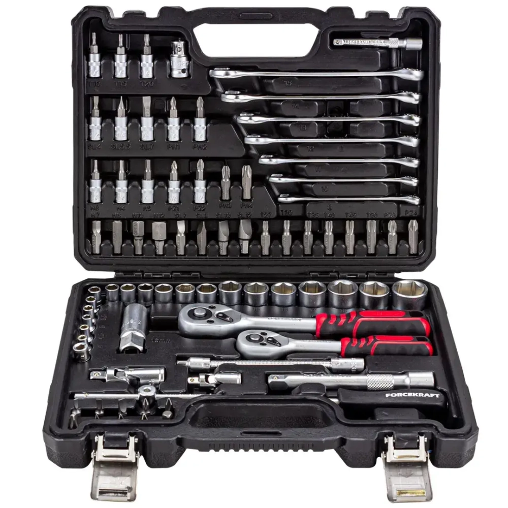 Набор инструментов 82 пр. 1/4''3/8''(6гр.)(4-22мм) FORCEKRAFT FK-4821-5DS-м