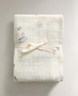 ZARA HOME ДЕТСКИЕ МУСЛИНОВЫЕ САЛФЕТКИ (3 ШТ.), ЭКРЮ