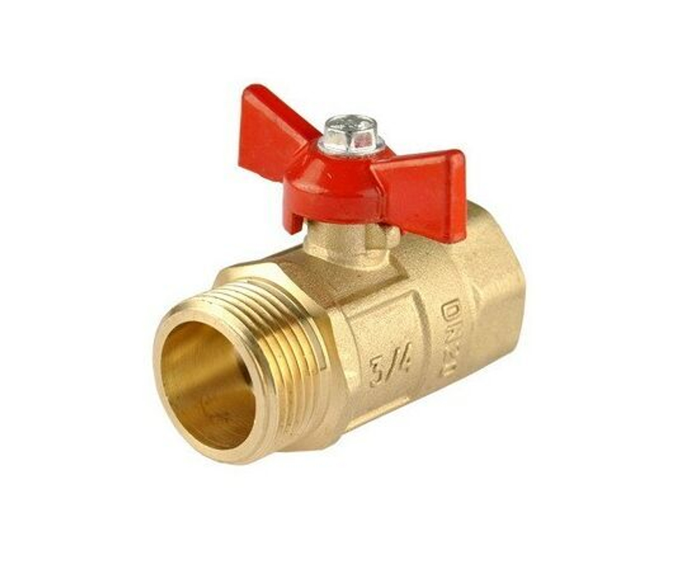 Кран шар. для воды усилен. 3/4 г/ш бабочка