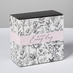 Коробка складная «Be happy», 14 × 14 × 8 см