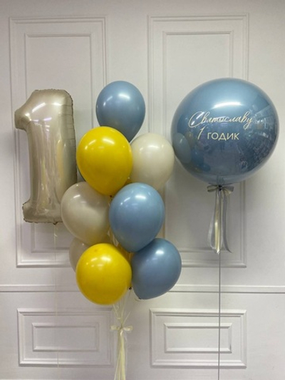 Сет воздушных шариков для мальчика на 1 годик