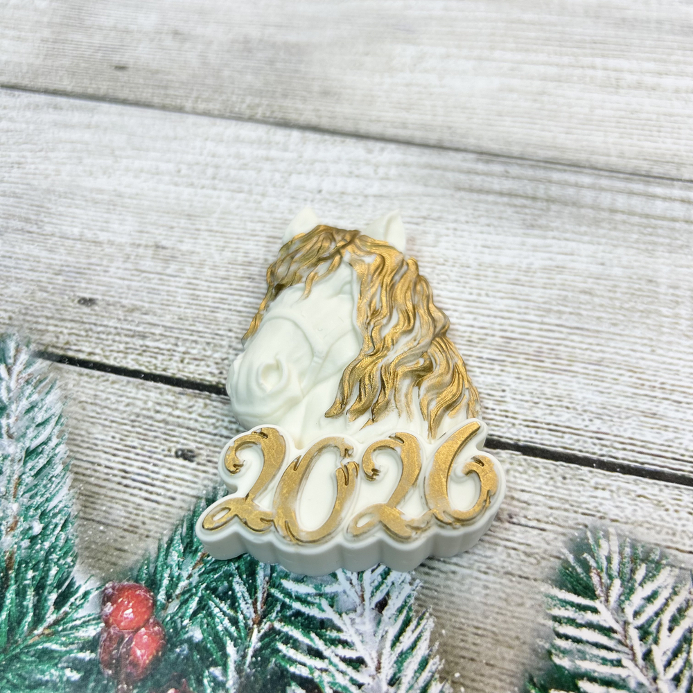 Новогодний декор из шоколадной глазури "Символ 2026 года" 7см