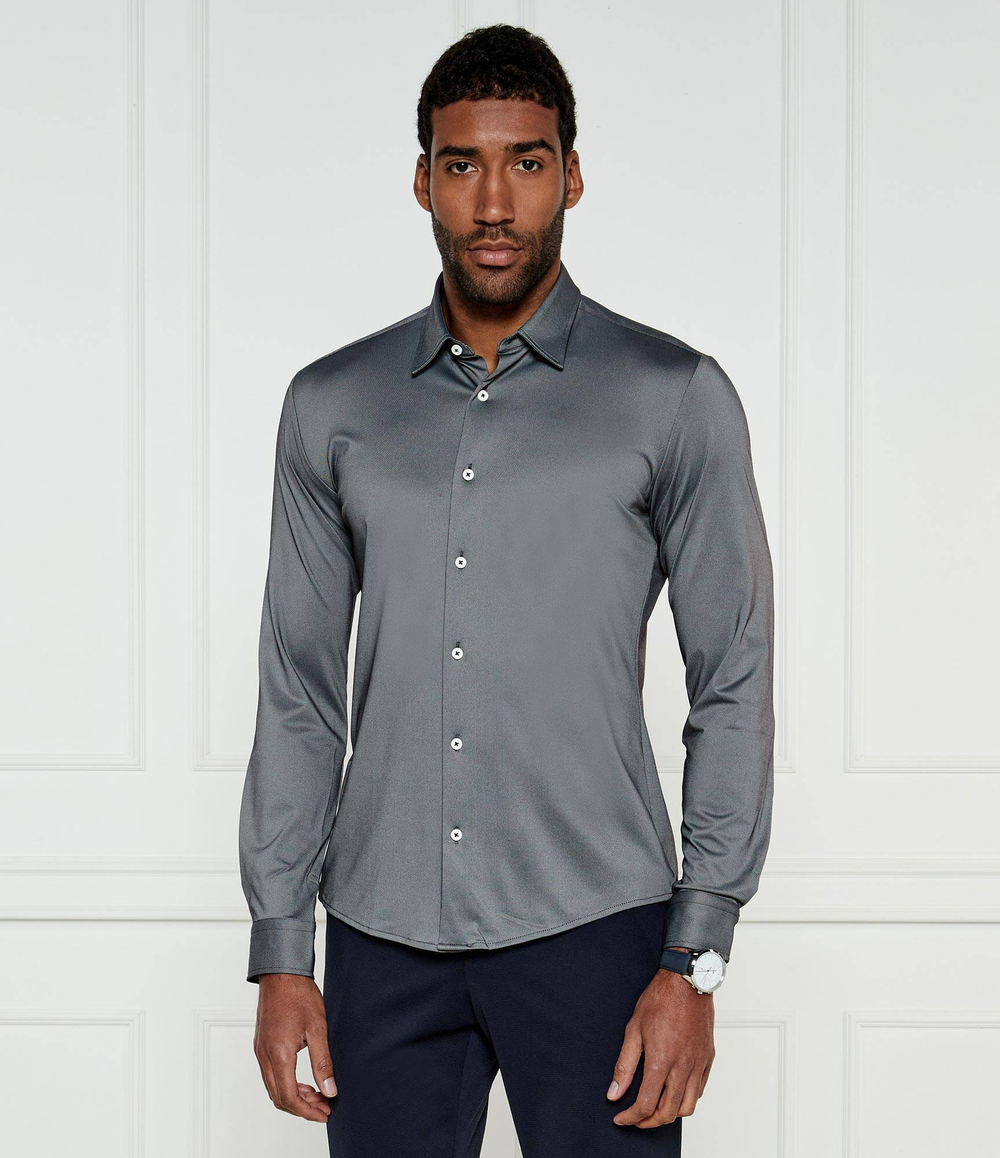 Рубашка P-ROAN-kent-C1-233 BOSS BLACK - серый(50533434)
