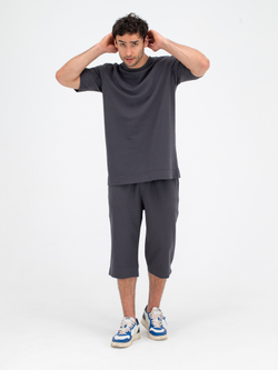 Костюм хлопковый с шортами. Графит