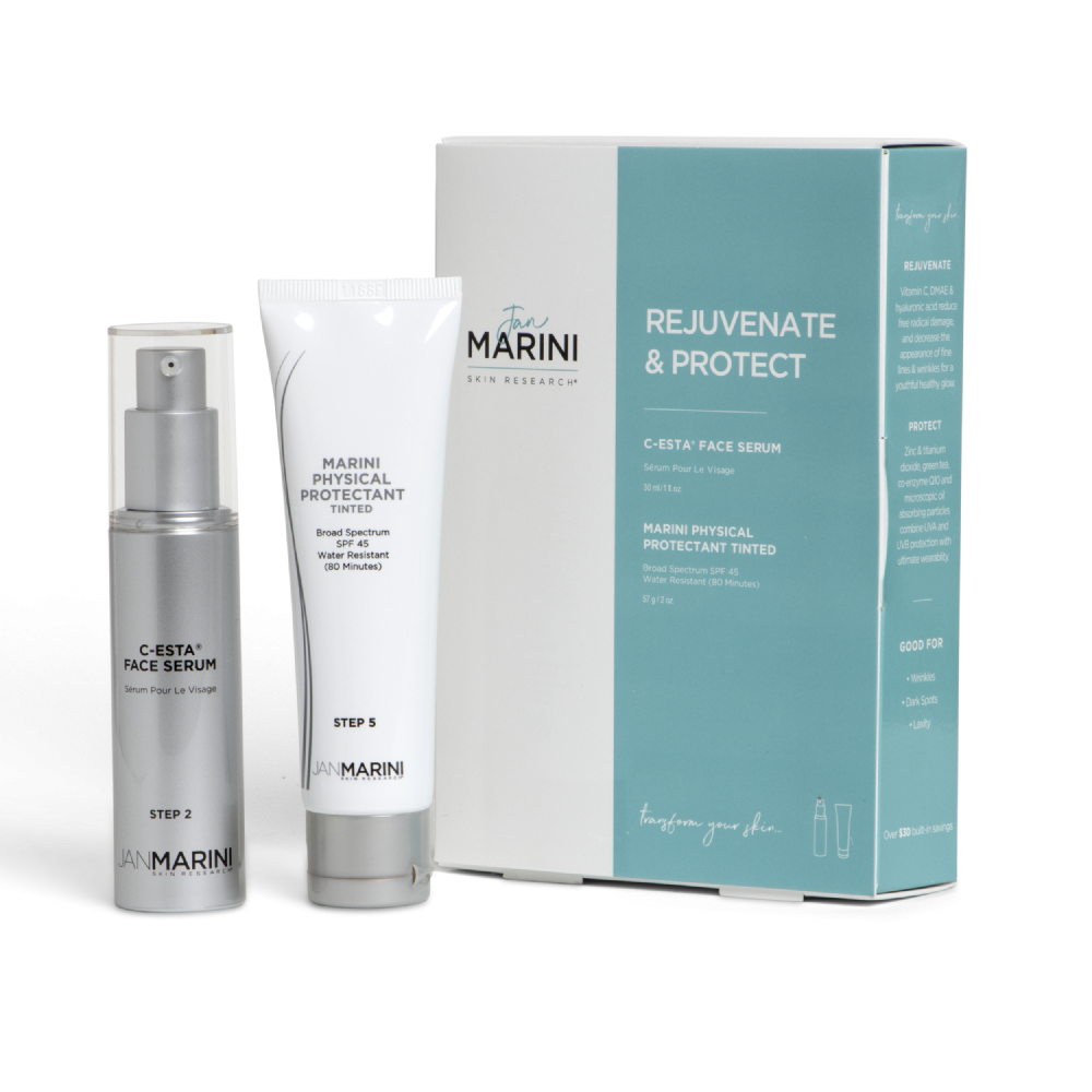 JAN MARINI Rejuvenate & Protect MPP (C-Esta Face Serum + Antioxidant Daily Face Protectant SPF45) Набор для ремоделирования кожи с SPF45