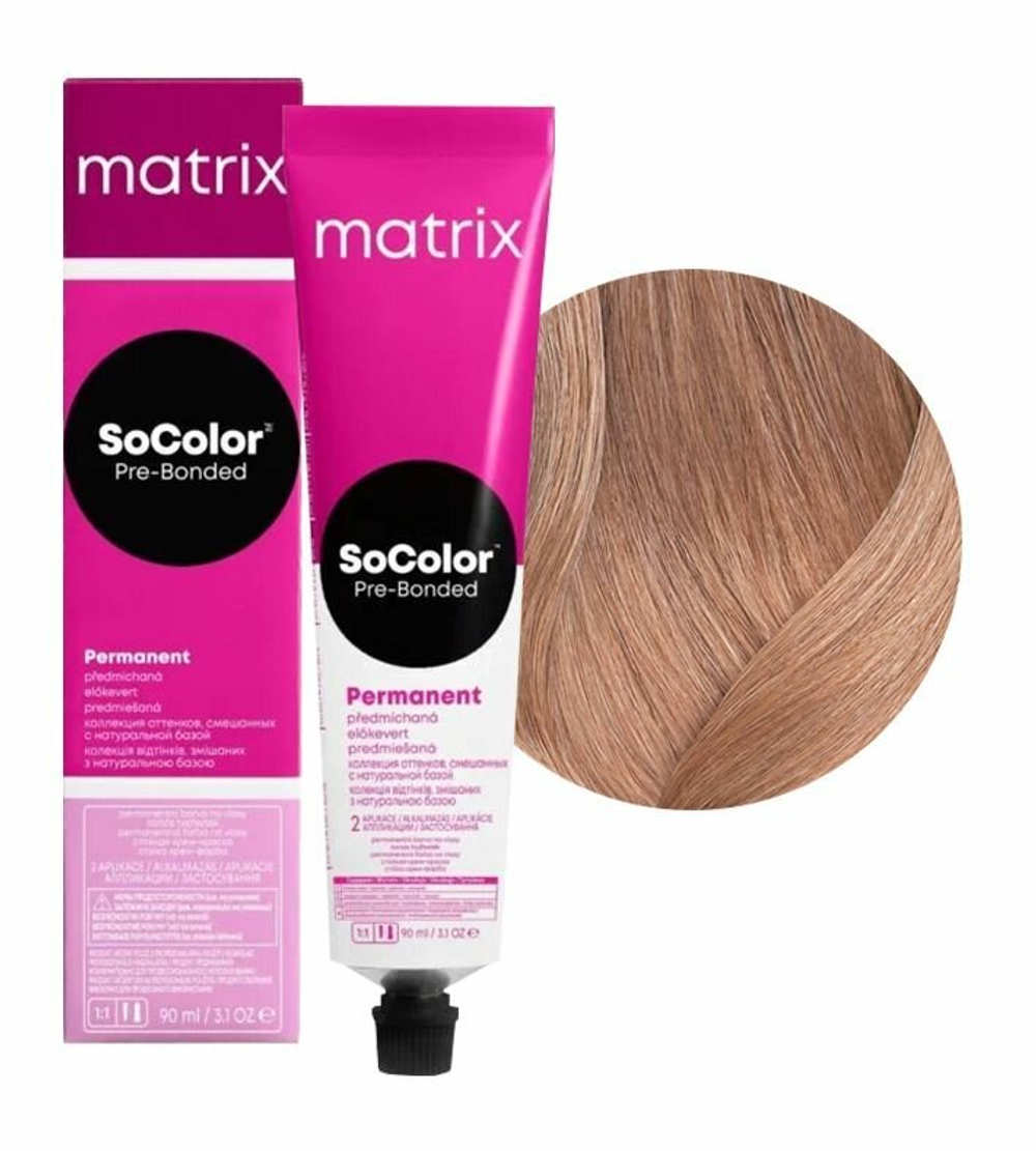 Matrix Крем-краска для волос SoColor PRE-BONDED 9M - очень светлый блондин мокка 90 мл