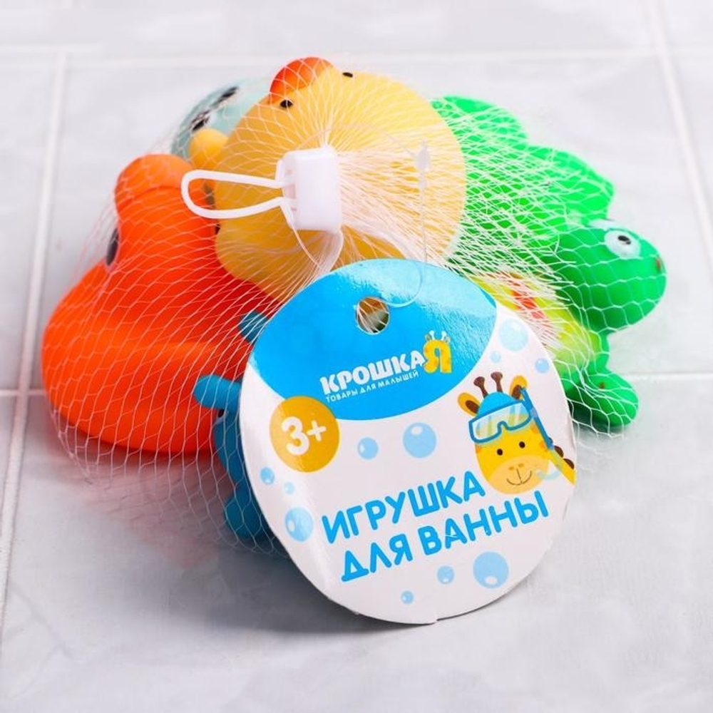 2932016 Набор резиновых игрушек для игры в ванной «Весёлые друзья», 6 шт.