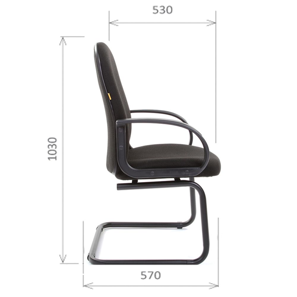 Конференц-кресло Chairman 279 V металл, ткань JP черная