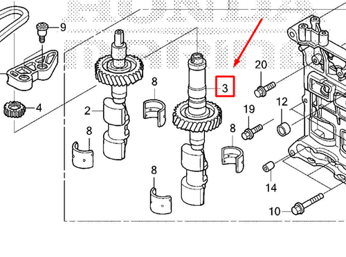 13420-RAD-010 SHAFT, RR BALANCER