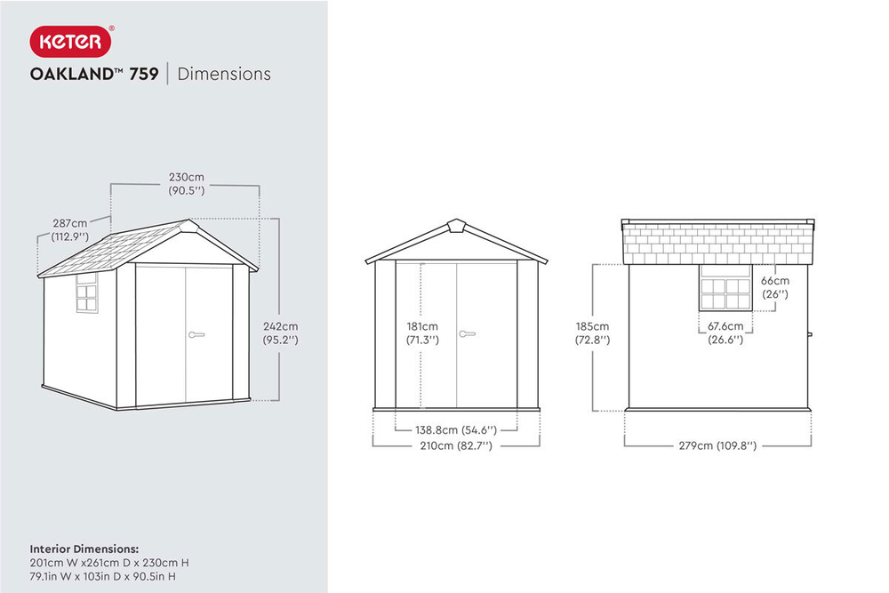 Сарай пластиковый Keter Oakland 759