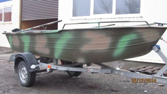 Алюминиевая моторно-гребная лодка Охотник 380