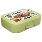 Ланч-бокс 0,85л с декором (салатовый)
