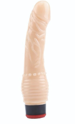 Телесный вибратор 7.6 Vibrating Dildo - 19,5 см. (Цвет: телесный)