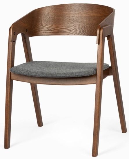 Стул Prerogative деревянный с сиденьем из серой ткани