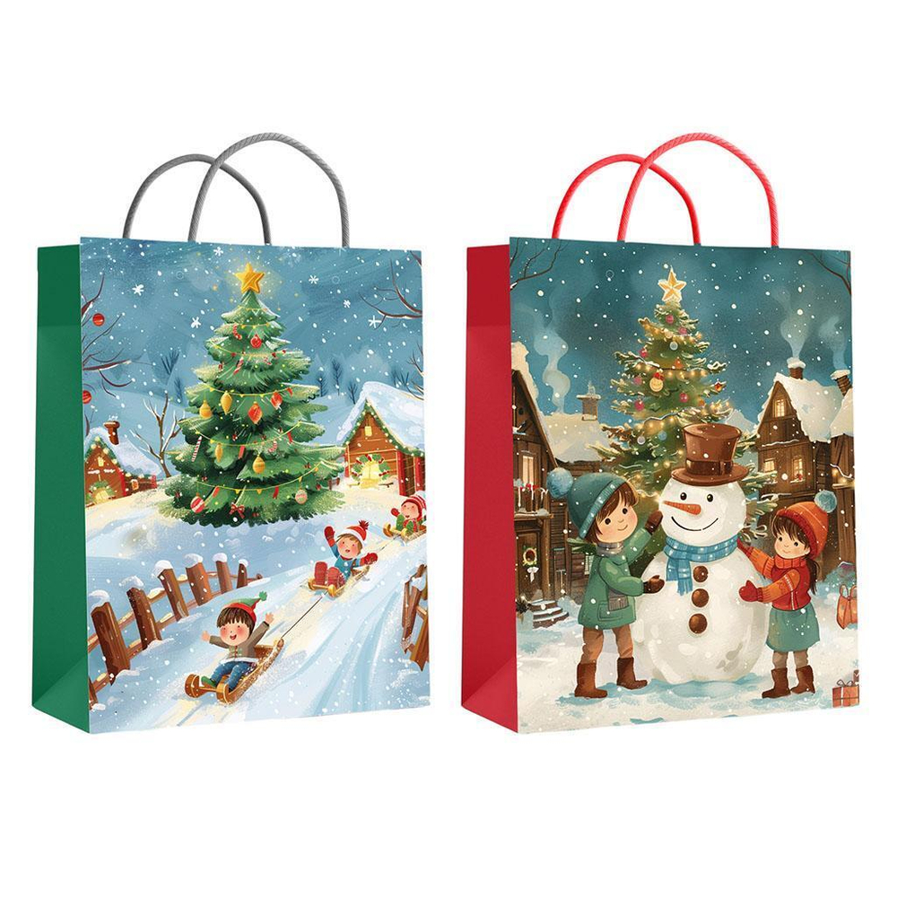 Пакет ламинированный новогодний "Снеговик" 18*23*10 см, 157г/м2 (Центрум)