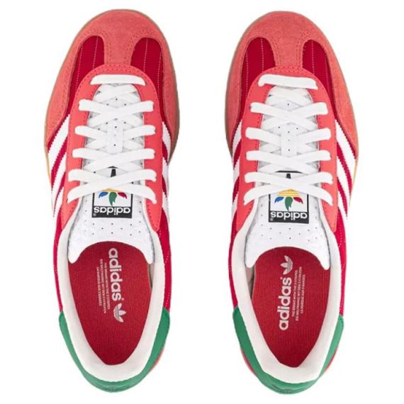 adidas originals GAZELLE INDOOR Кроссовки для скейтбординга Низкие Красный Белый Зеленый Унисекс