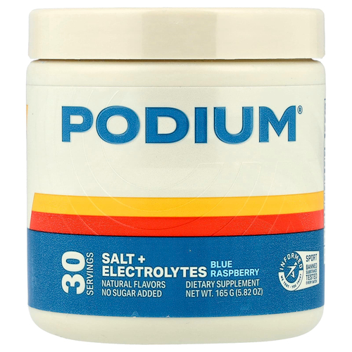 Podium Nutrition, соль и электролиты, со вкусом голубой малины, 165 г (5,82 унции)
