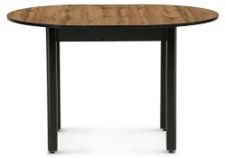 Стол Шен 90(119)х90х74 черный / дуб вотан