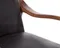 Кресло Finn Juhl Model 45, орех, черная кожа