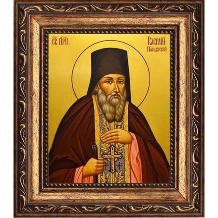 Василий (Кишкин) Площанский, преподобный иеросхимонах. Икона на холсте.