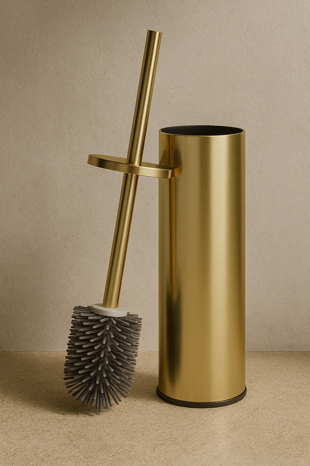 Ершик для унитаза STWORKI Стокгольм S36395GM напольный, золото, с подставкой