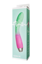 Мятно-розовый вибратор с изогнутой головкой Azalia - 20,5 см. (Цвет: мятный)