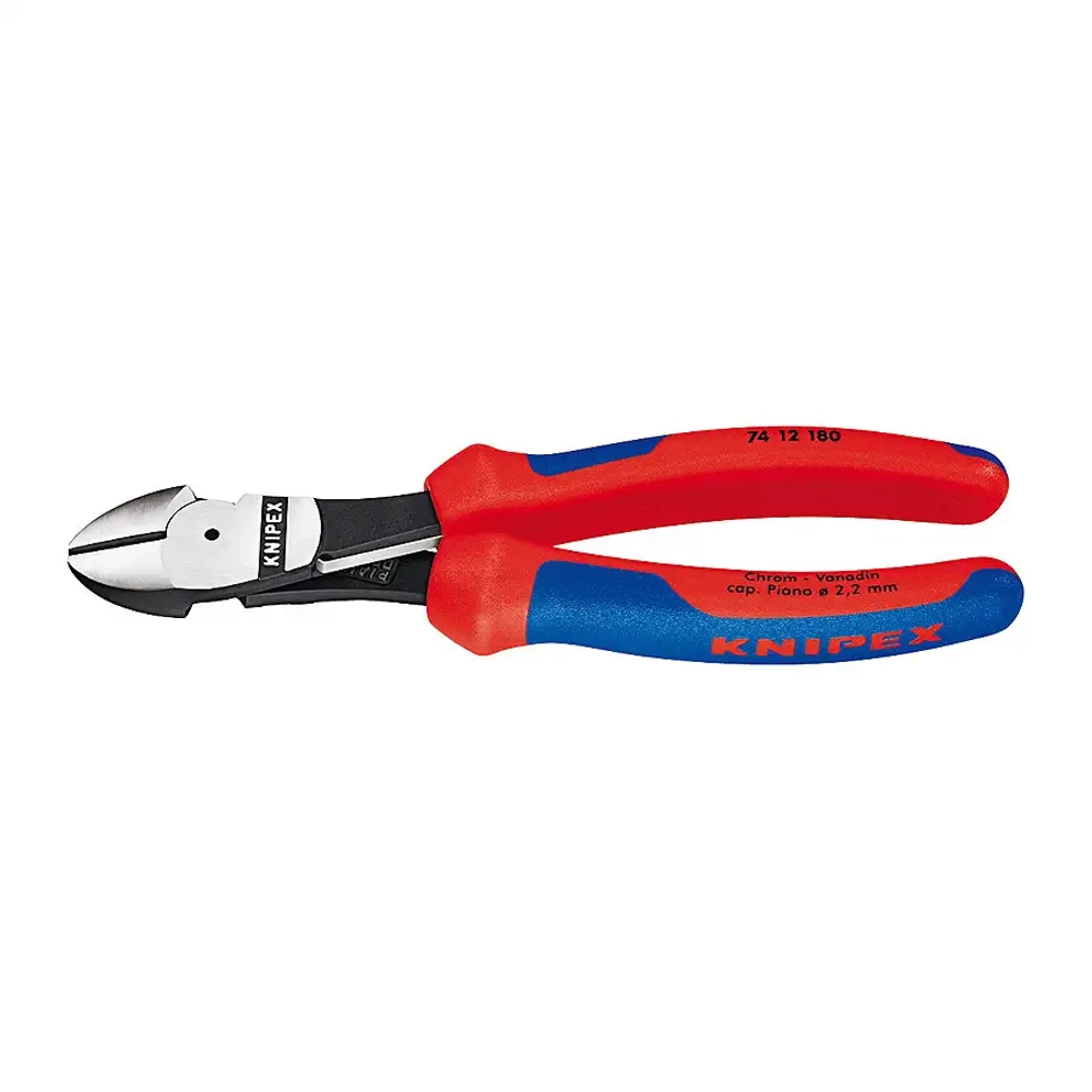 Кусачки боковые особой мощности черненые 180 мм Knipex 74 12 180