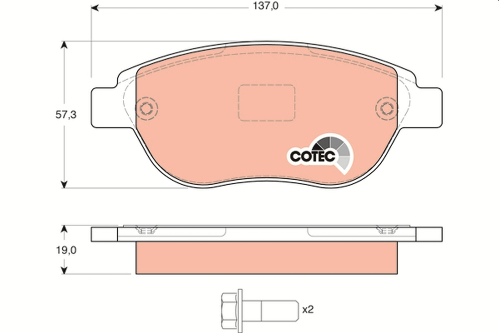 TRW - GDB1464-TRW - Brake Pad Set, disc brake