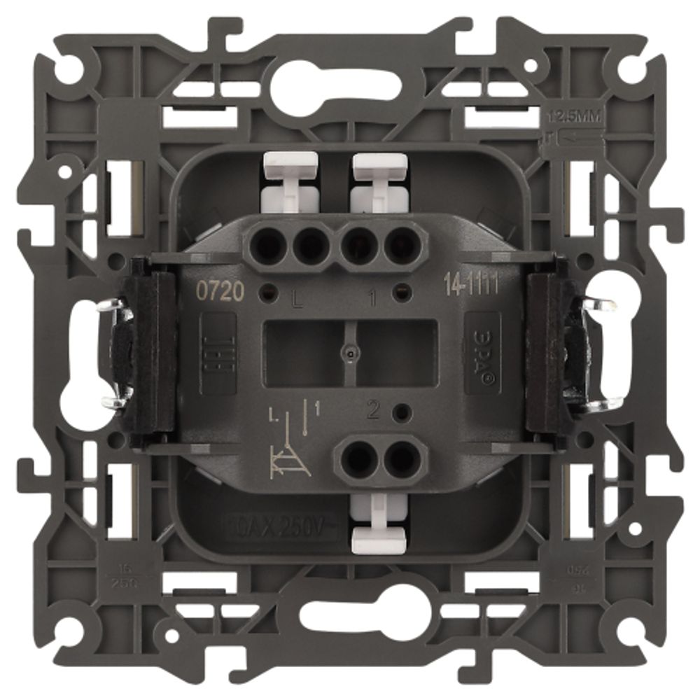 14-1111-01 ЭРА Кнопка, 10АХ-250В, Elegance, белый