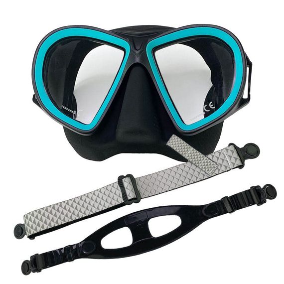 Маска Scorpena M3 с двумя ремешками черно-зеленая