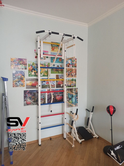 Монтаж шведской стенки Sv Sport в пеноблочные, газоблочные стены