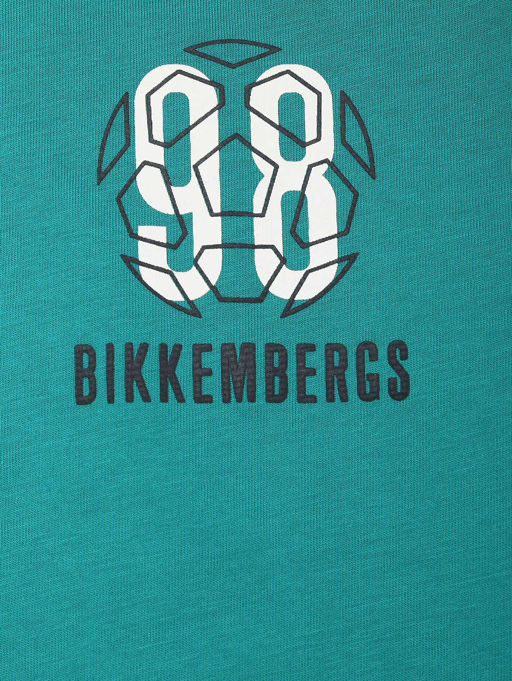 Футболка BIKKEMBERGS Изумрудный/Термопринт: 98, футбольный мяч, логотип Мальчик